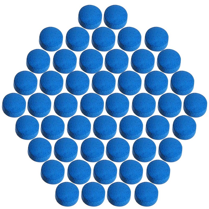 YuCool 50 Pieces Pool Billiard Cue Tips, Pool Cue Tips Replacement Kit and Snooker-Blue - Image 2
